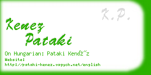 kenez pataki business card